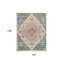 Tapis bleu et beige à motif de médaillons Mckenley-557488138