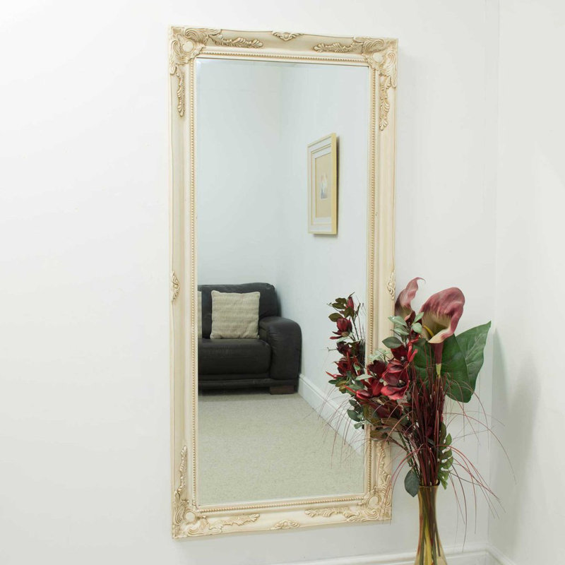 Westphalia Flat Wall Mirror, Ivory, 170cm H x 79cm W