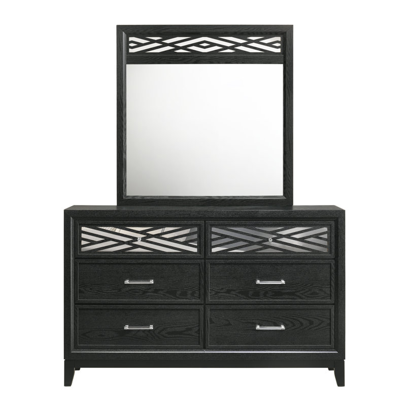 Andrien Solid Wood 58.07'' W 6 - Drawer Dresser