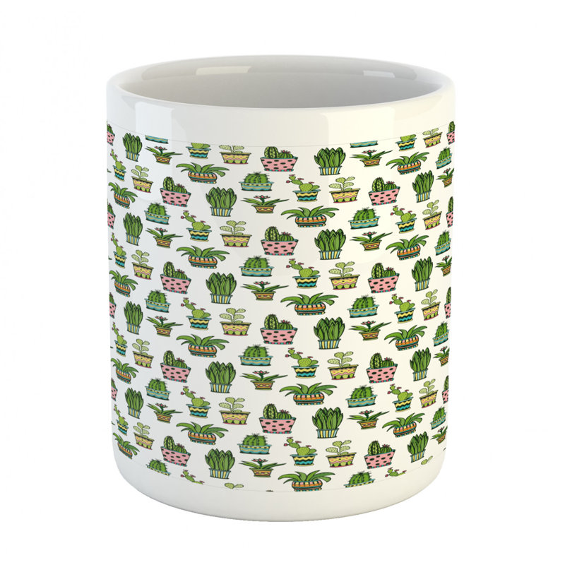 Grande tasse à café cactus