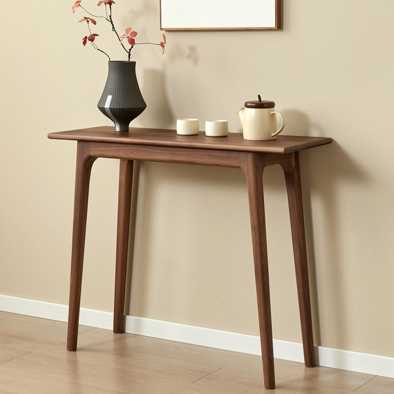 Chinese style simple brown console table, 32.3" H x 51.2" W x 13.8" D