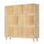 Bois de pin, 8 armoires de rangement, bureau et salle d'artisanat, capacité de charge de 120 lb, organisateur de panneau arrière solide, livres, boîtes de décoration, conception de compartiment optimisé, fabrication verticale, optionnel