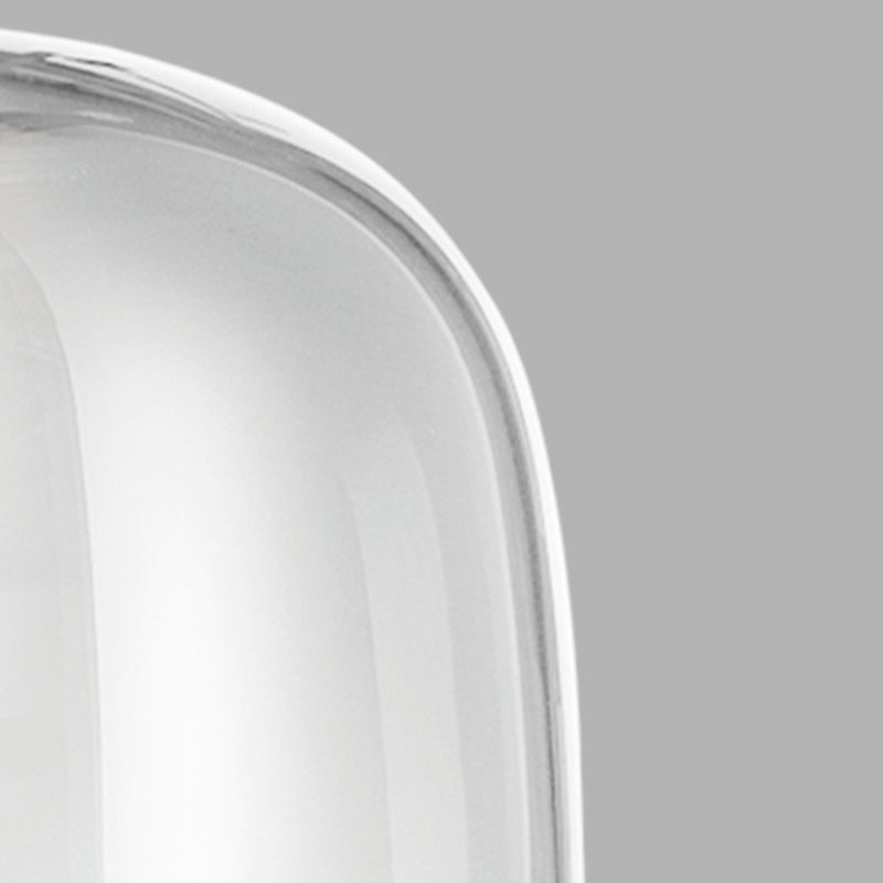 Jube 1 - Light LED Pendant, Matte Steel, 86" H x 15" W x 15" D, Crystal Transparent