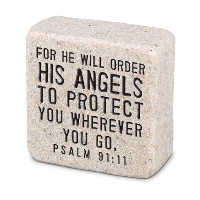 Shepton Tabletop Scripture Stone His Angel 2.25H