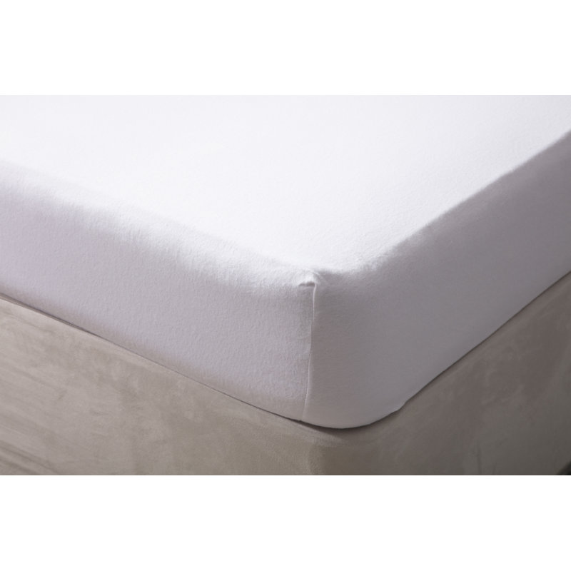 100% Cotton Jersey Knit Fitted Sheet, White