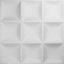Panneau mural 3D 19,625 "x 19,625" en blanc (paquet de 12)