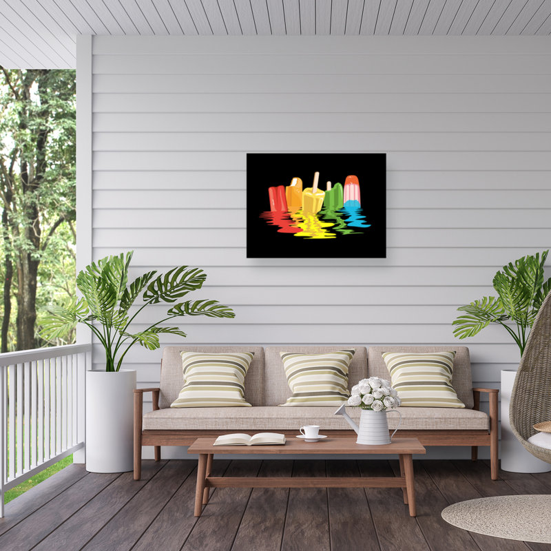 Toile d'extérieur «Melted Summer Dreams» de Rachel Caldwell, H 18 po x l 24 po x P 1,5 po