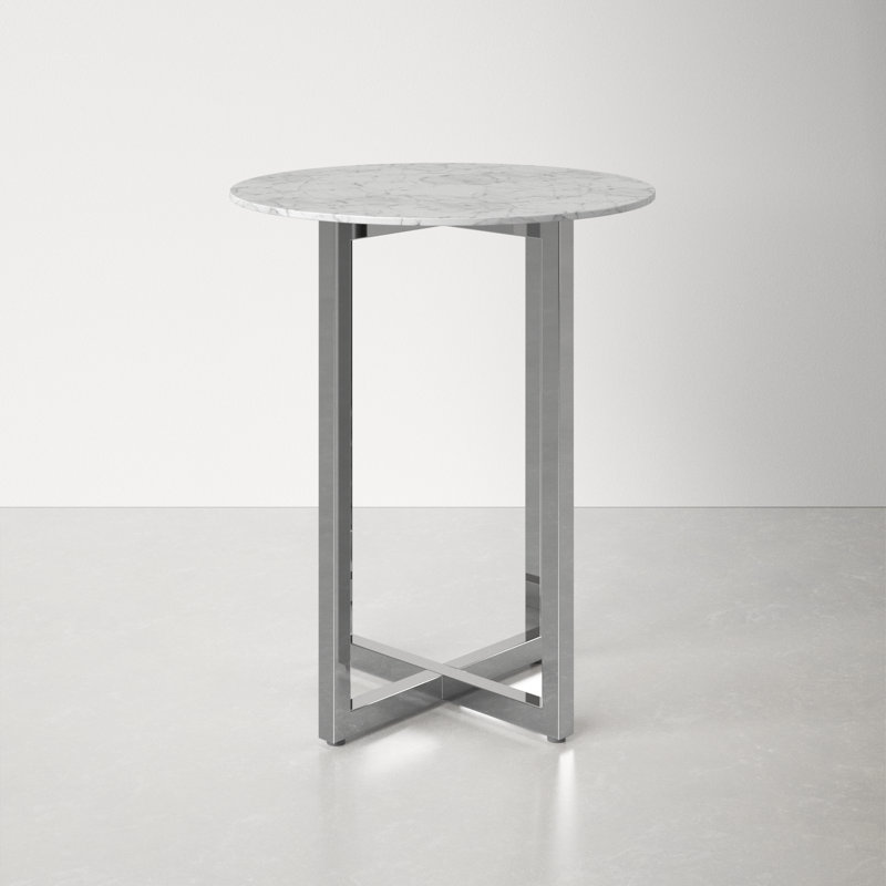 Dern Marble Round Dining Table, Bar Height (42" Height), 32" W x 32" L