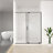 56-60" W X 72" H Semi-Frameless Sliding Shower Door, 5/16"(8Mm) Clear SCGG Tempered Glass, Cut Adjustable Width 4"
