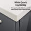 36 po Meuble-lavabo gris foncé avec comptoir en quartz, robinet, miroir à DEL - meuble-lavabo de construction durable et à teinture, comptoir blanc, robinet, modèle Scratch-1344369294