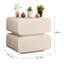 Table de chevet moderne peu encombrante, table de chevet avec 2 tiroirs doux au toucher, table de bout minimaliste avec dessus en microfibre pour chambre et salon