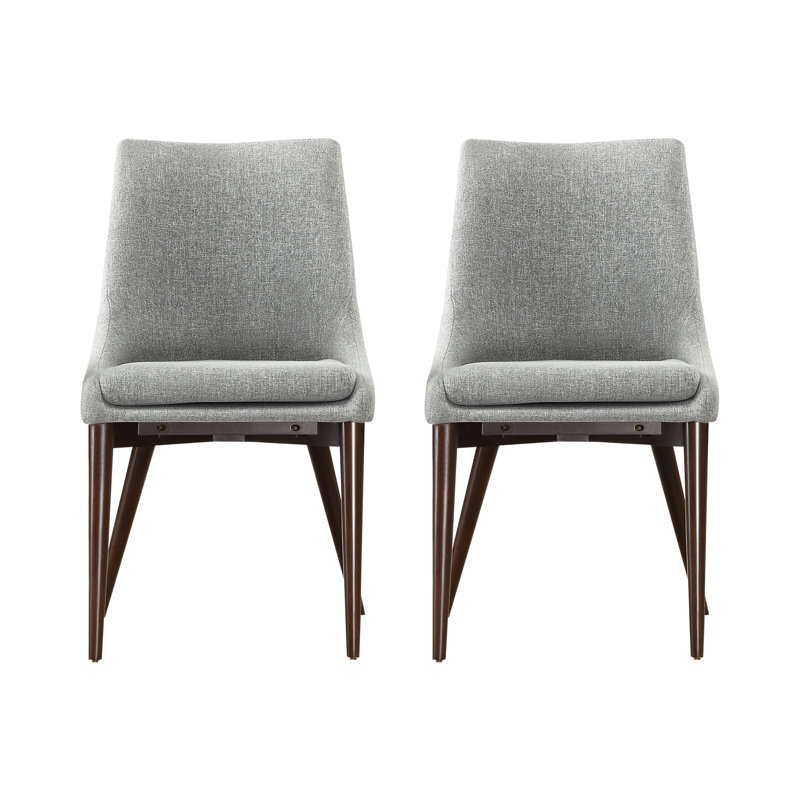 Chaise d'appoint en lin Leonitus, Tissu gris