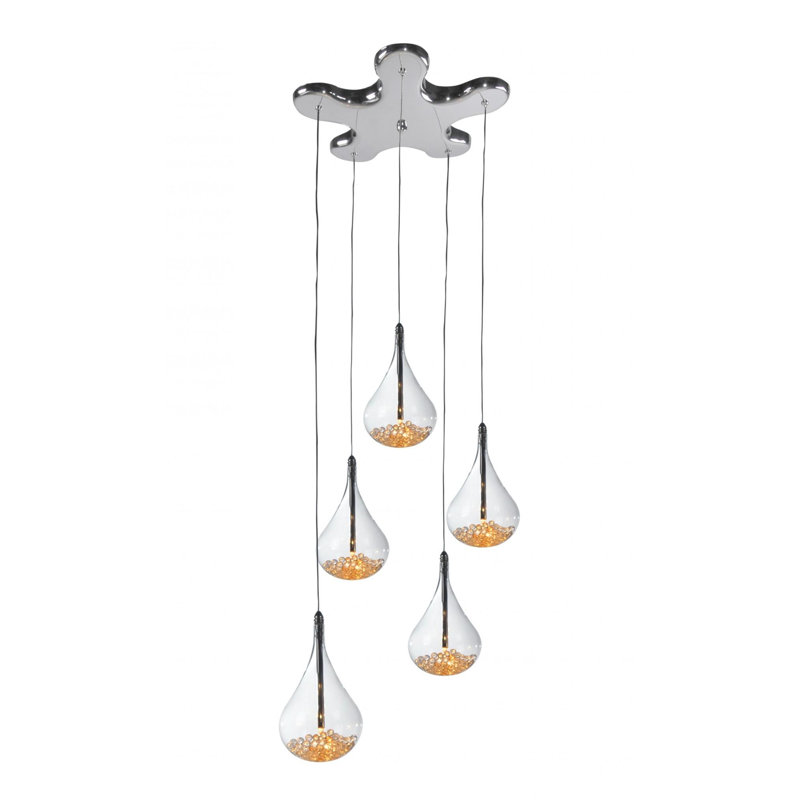 Matheny 5 - Light Chrome Cluster Pendant