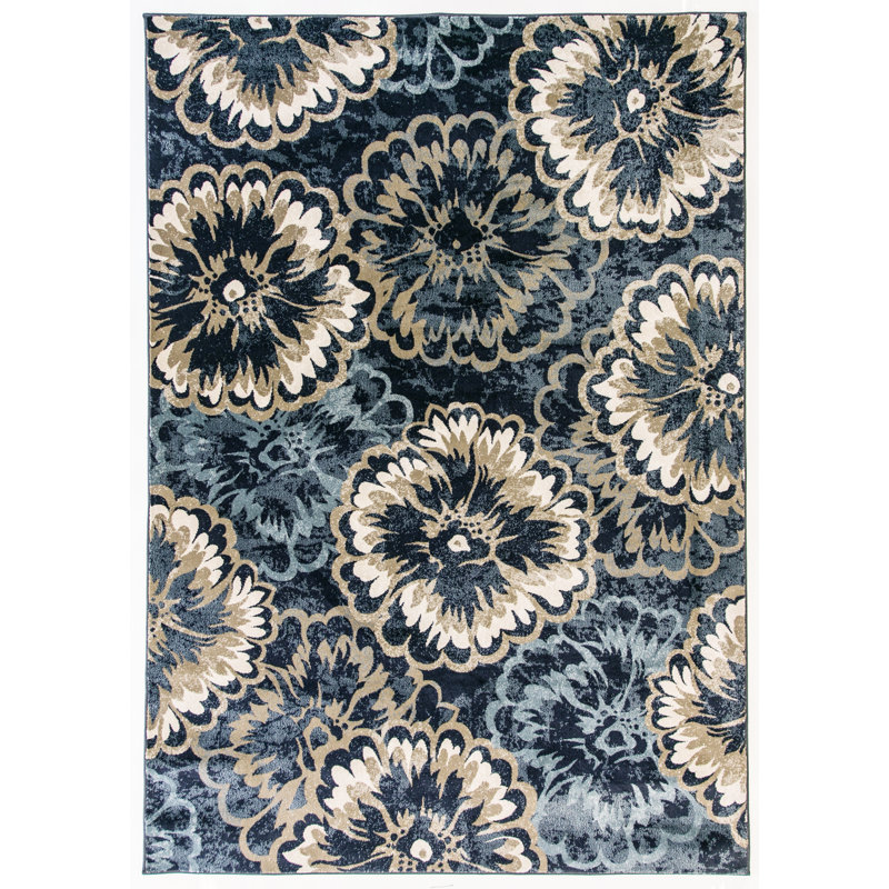 Amy Floral Indoor Rug, Rectangle 5'3" x 7'7"