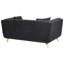 Sofa 2 Seater Temira Fabric Black