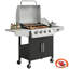 Outsunny 4 - Burner Freestanding 10000 BTU BTU Gas Grill with Side Burner and Cabinet
