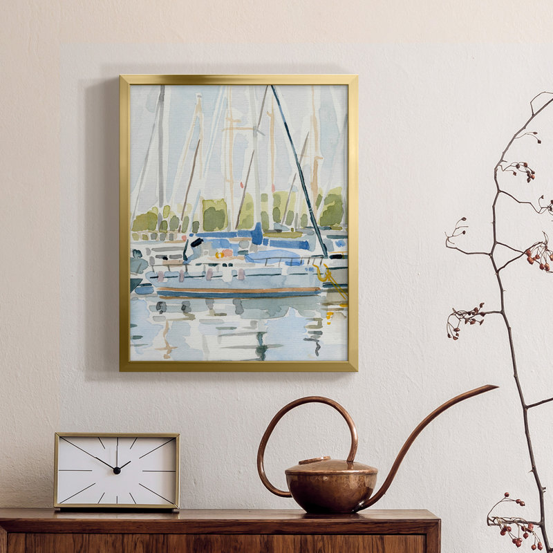 By The Bay II - Toile encadrée de qualité supérieure - prête à être accrochée