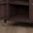 Dark Brown Outdoor Kitchen Sink Cabinet, 304 Stainless Steel, With Flexible Hose Connector, Splash Guard, Caster Wheels, Pizza Preparation Countertop.-316452205