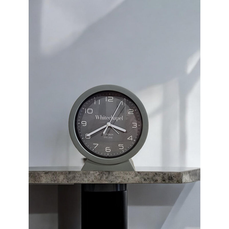 Geko Quartz movement / Crystal Tabletop Clock, Grey