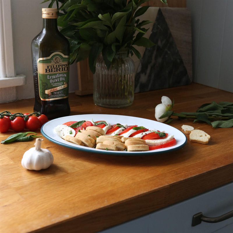 Argon Tableware Enamel Platter, Green