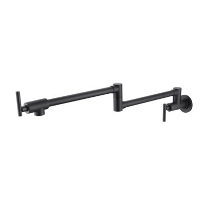 -degree Swivel Brass Matte Black Pot Filler For Efficient Cooking Experience