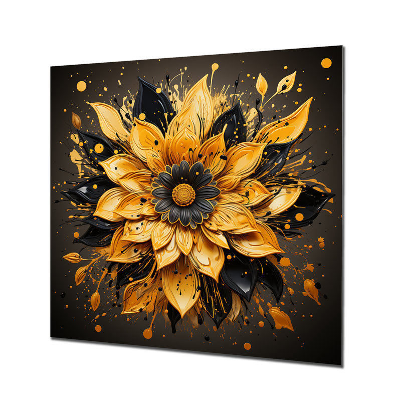 Boho Mandala Flower Tanquility 3 - Boho Mandala, décoration murale en métal, H 29 po x l 29 po x P 1,5 po