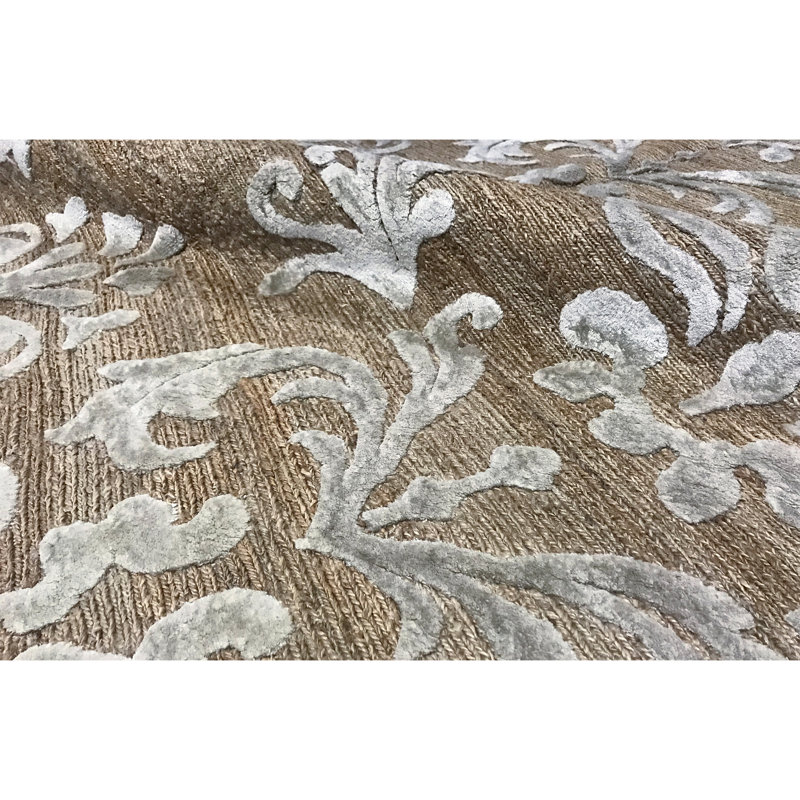 Himalayan Floral Area Rug in Sand