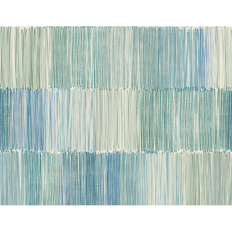 Rouleau de papier peint embossé 3D L 27 pi x l 27 po Benter, Turquoise, Beige