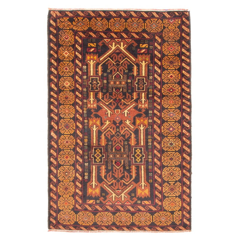 Teimani  Brown Rug 2'9" x 4'5"