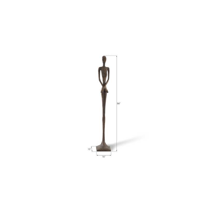 Lottie Skinny Female Statue, Bronze