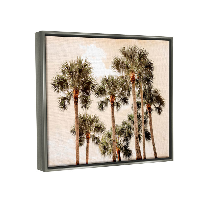 «Summer Palm Trees», art mural sur toile flottante par Natalie Carpentieri, H 25 po x l 31 po x P 1,7 po