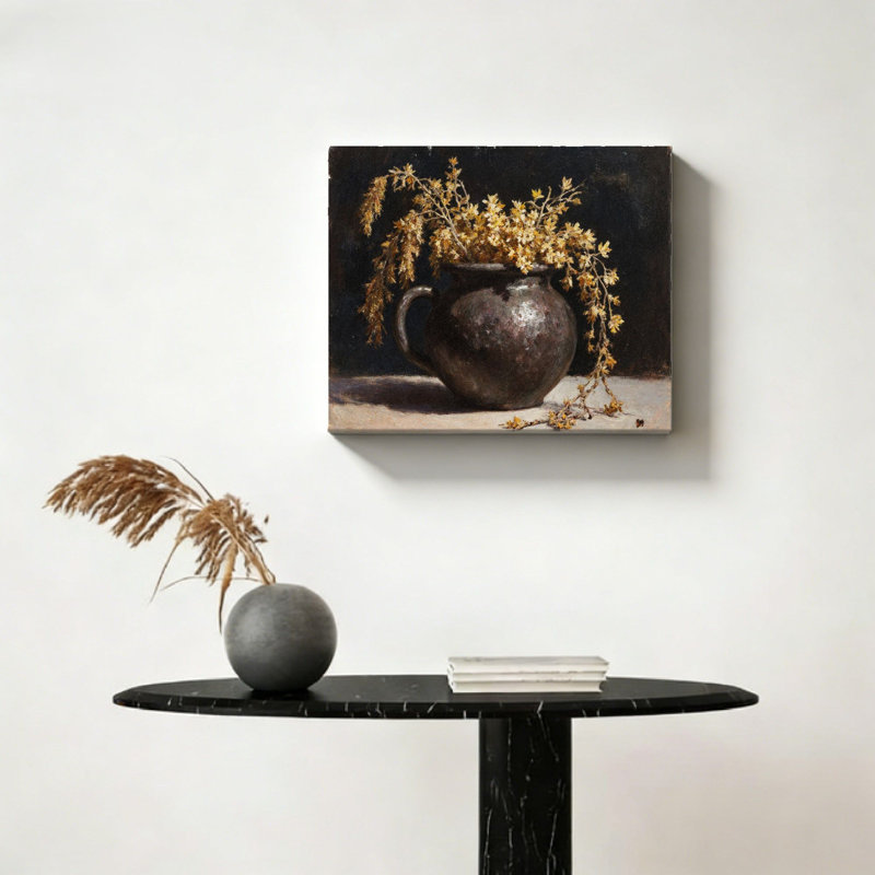 Nature morte florale séchée, art mural 16L x 20W