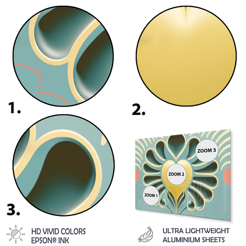 Abstract Wall Decor on Metal, 12" H x 20" W x 1" D