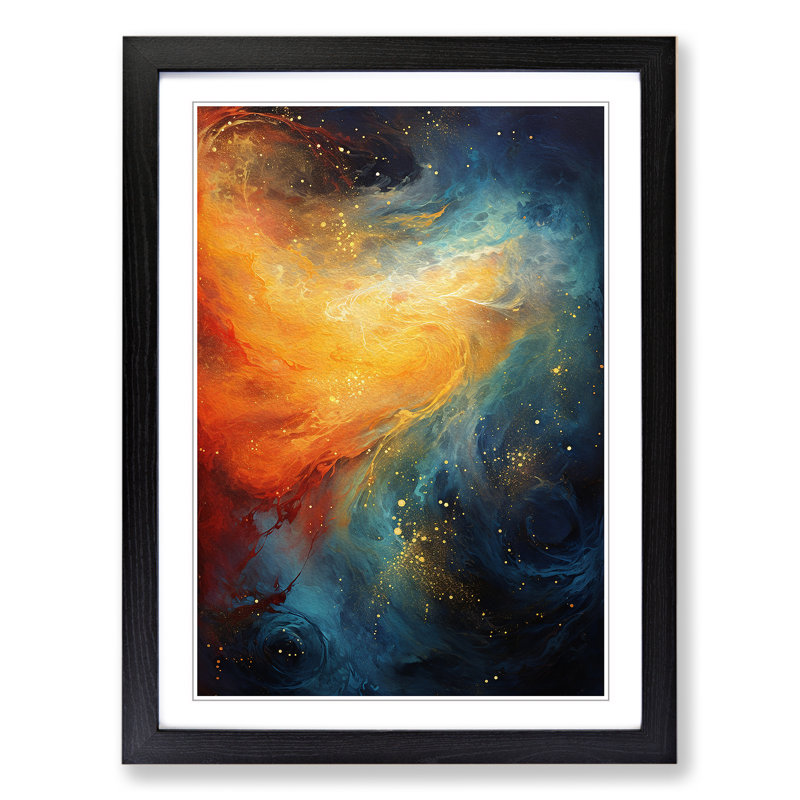 Single Picture Frame Print on Wood, Black Framed, 46cm H x 34cm W