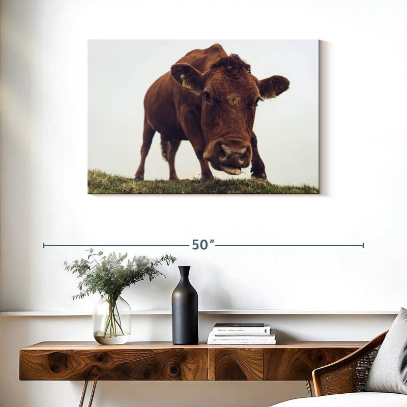 Chocolate Cow Face, 24" H x 36" W