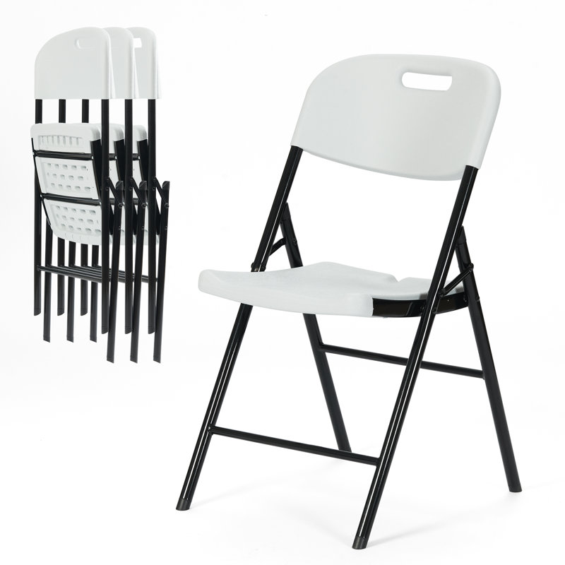Ensemble de chaises pliantes Rudden, Blanc
