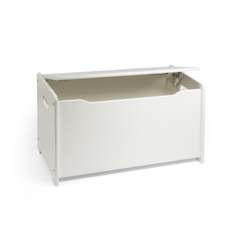 White Toy Chest | Wooden Storage Box for Kids Bedroom
