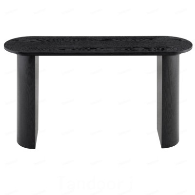 Table d'appoint incurvée, canapé d'appoint minimaliste en grain de bois, petit salon