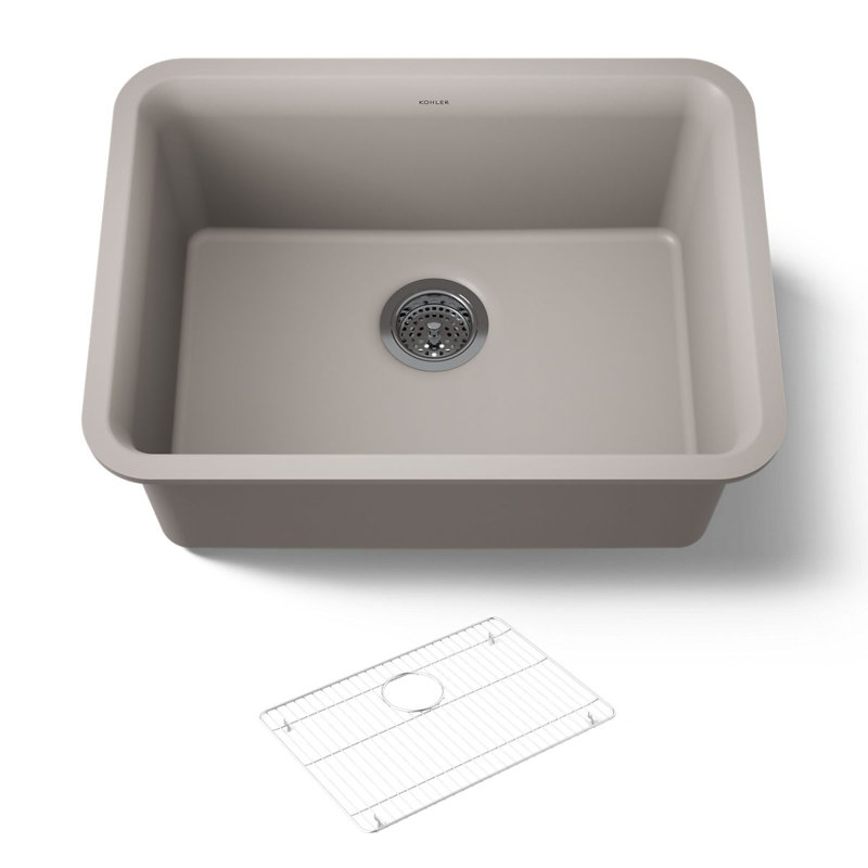 Évier de cuisine encastrable avec accessoires L 25 po x l 18 po Cairn®, Taupe mat