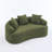 Chenille Fabric Boneless Curved Loveseat Sofa,No-Assembly Require-650207132