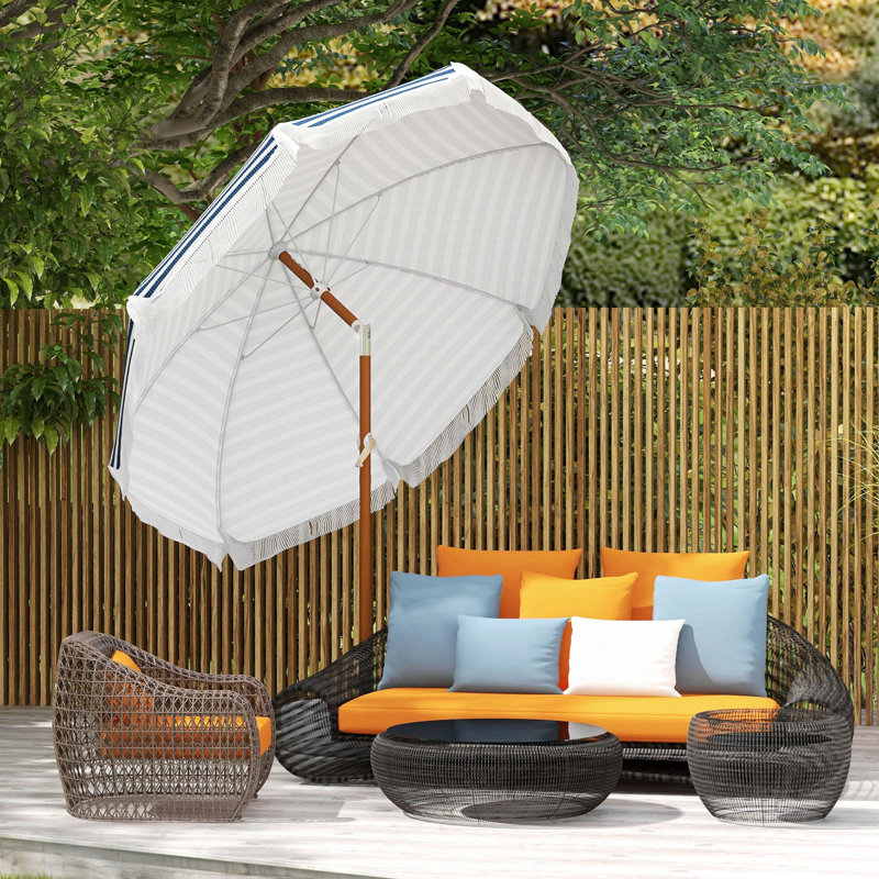 7 patio umbrella canada 7.5 Foot Market Crank Greek Key Outdoor Umbrella- Available in Multiple Colors or backyard gathering for a luxurious Style 4700COL - 7 Colored