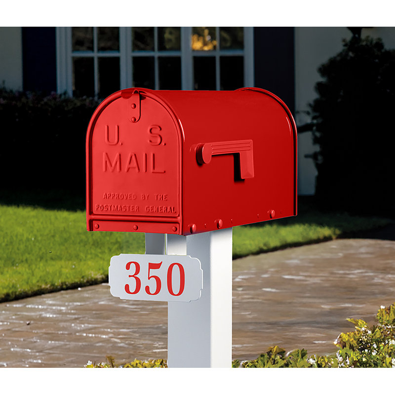 Boîte aux lettres Janzer , Blanc/rouge