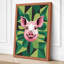 Cheerful Pig Mandala Modern - Wrapped Canvas-1059205596-1059205599