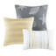 Literie jaune double / grand avec courtepointe et coussins 6 pièces, motif aquarelle, taille douce, rayures douillettes élégantes