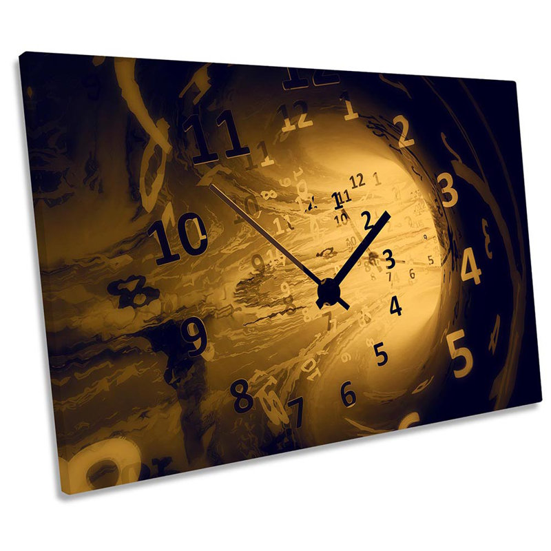Abstract Clock Time - Wrapped Canvas Print, 61cm H x 91.4cm W x 4cm D
