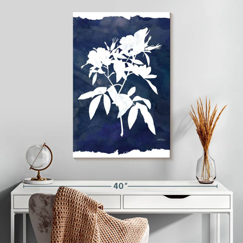 Harnek indigo botanique I, H 30 po x l 20 po