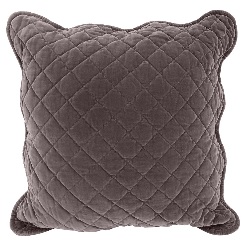 Monterra Cotton Geometric Square Cushion, Mink