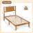 Twin Size Bed Frame with Headboard Under-Bed Space No Box Spring Needed-2057710234