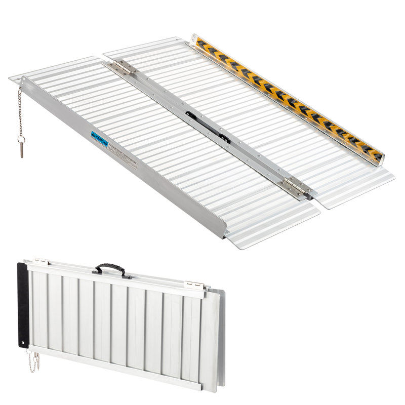 Winado Aluminum Foldable Portable Ramp, 1.96" H x 28" W x 72" L