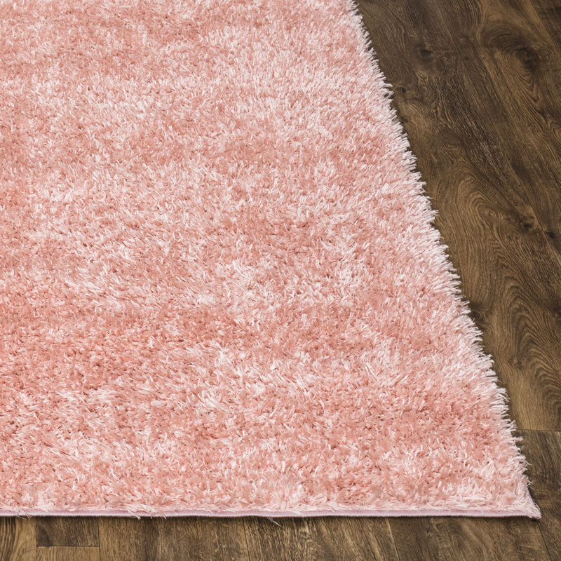 Jaxzon Solid Colour Shag Area Rug, Runner 60 x 220cm